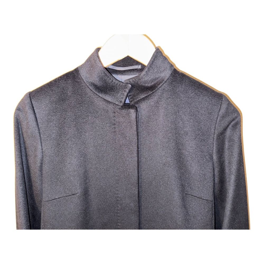 Burberry Black Wool Cashmere Long Coat 4 - Picture 4 of 12